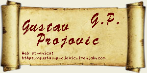 Gustav Projović vizit kartica